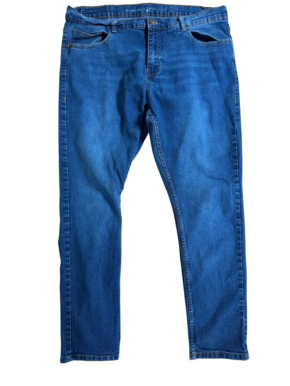 Beverly Hills Polo Club Men’s Straight Jeans 38x30 Blue Denim